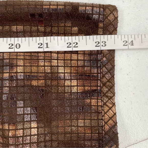 Chico's Travelers Metallic Animal Copper Long Sleeve Lightweight Duster Jacket - Picture 10 of 10